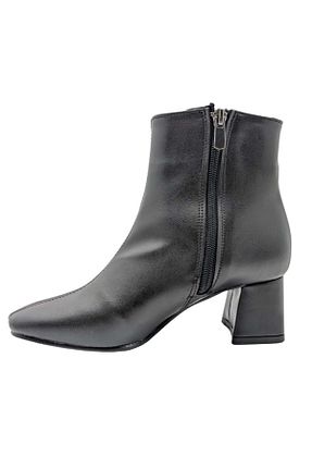 بوت / نیم بوت مشکی زنانه چرم مصنوعی ÇİĞDEM KUNDURA - کد 869654292