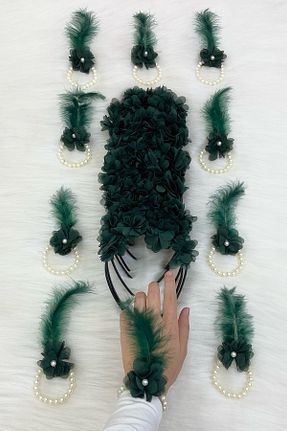 عقد و عروسی و حنابندان سبز ZEYMERADE - کد 870029700