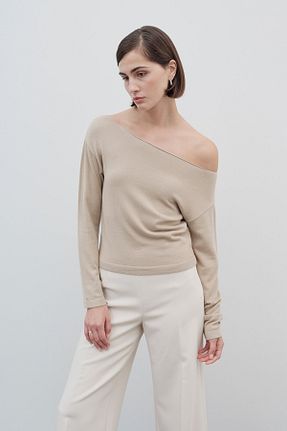بلوز طوسی زنانه ساده VATKALI - کد 869654291