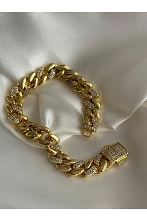 دستبند استیل (فولاد) طلائی زنانه استیل ضد زنگ shop - کد 869682503
