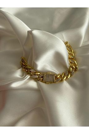 دستبند استیل (فولاد) طلائی زنانه استیل ضد زنگ shop - کد 869682503