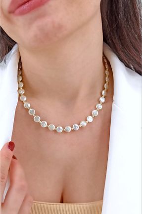 گردنبند جواهر طلائی زنانه برنجی Çlk Accessories - کد 869671663