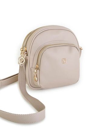 کیف پستچی بژ زنانه چرم مصنوعی Nas Bag - کد 827667454