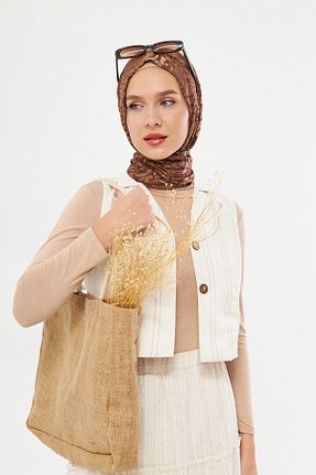 شال قهوه ای زنانه Scarf - کد 869709195