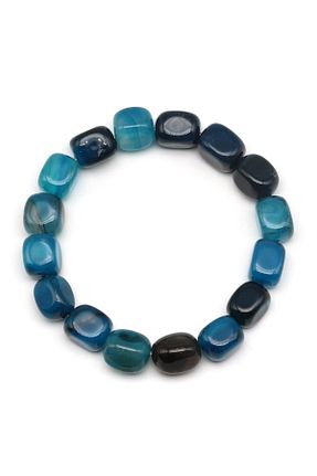 دستبند جواهر طوسی زنانه سنگ طبیعی Alina Jewelry - کد 870881734