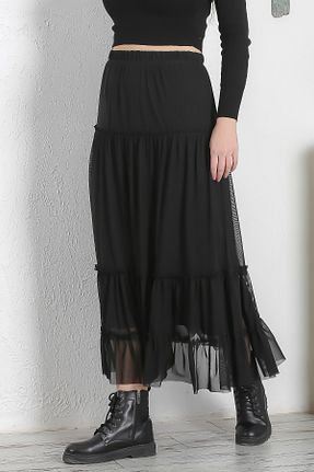 دامن مشکی زنانه بافتنی Chiccy - کد 869730261