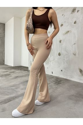 شلوار بژ زنانه پنبه - پلی استر - الاستین CNRCollection - کد 815874183