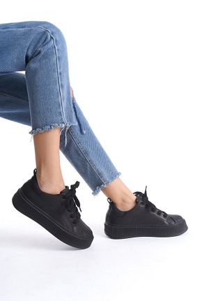 کفش کژوال مشکی زنانه چرم مصنوعی MEET - کد 869750738