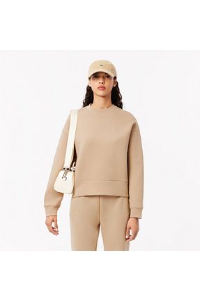 سوئیشرت بژ زنانه ساده Lacoste - کد 866698685