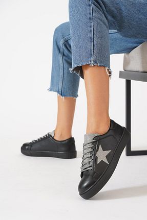 کفش اسنیکر مشکی زنانه بند دار Moda Pie - کد 869771842