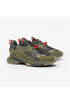 کفش اسنیکر خاکی زنانه بند دار Lacoste - کد 866698438