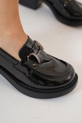 کفش پاشنه بلند کلاسیک مشکی زنانه چرم لاکی Moda Pie - کد 869778724