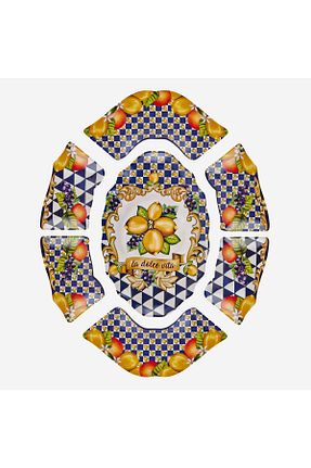 بشقاب آبی پرسلن CHIARA ALESSI - کد 850460945