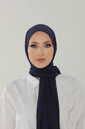 شال سرمه ای زنانه پنبه ای Defne - کد 714106685