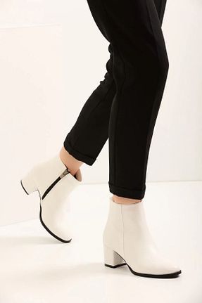 بوت / نیم بوت سفید زنانه ضد آب GİYSONE - کد 862348729
