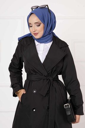 ترنچکت حجاب مشکی زنانه آستر دار Genel Markalar - کد 869796380
