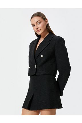 کت مشکی زنانه رگولار Koton - کد 838507480