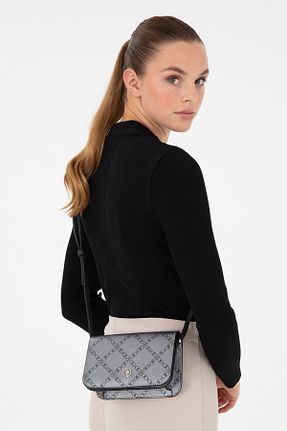 کیف دوشی طوسی زنانه چرم مصنوعی U.S. Polo Assn. - کد 852121100