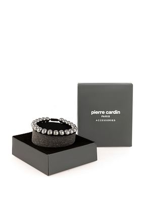 دستبند جواهر مشکی مردانه فلزی Pierre Cardin - کد 869810420