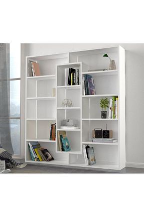 قفسه کتاب سفید 135 سانتی متر Dekorister - کد 2252675