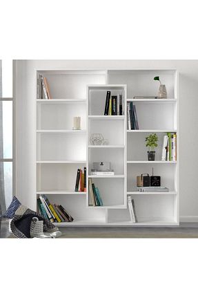 قفسه کتاب سفید 135 سانتی متر Dekorister - کد 2252675