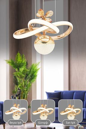 لوستر طلائی آلومینیوم Capella Aydınlatma - کد 868648529