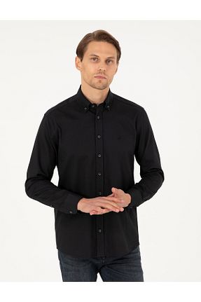 پیراهن مشکی مردانه رگولار Pierre Cardin - کد 869813228