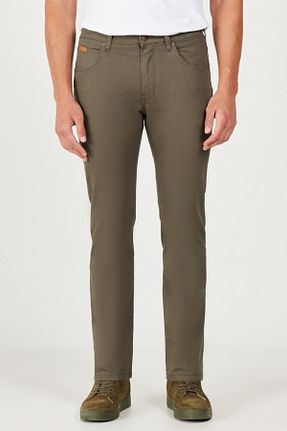 شلوار جین خاکی مردانه پاچه لوله تفنگی Wrangler - کد 285833722