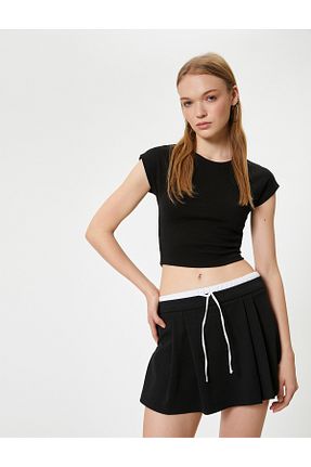 شلوارک و برمودا مشکی زنانه Relaxed Koton - کد 831444257