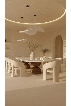 میز ناهار خوری سفید ثابت MIARIK DESIGN & DEKORASYON - کد 831506348