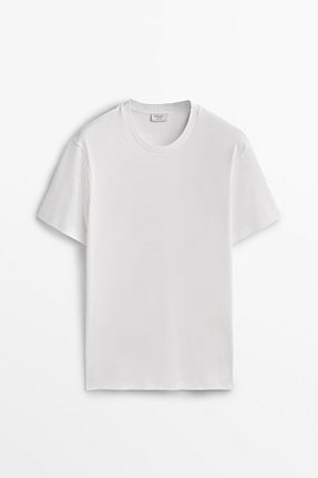 تیشرت سفید مردانه رگولار Massimo Dutti - کد 869823190