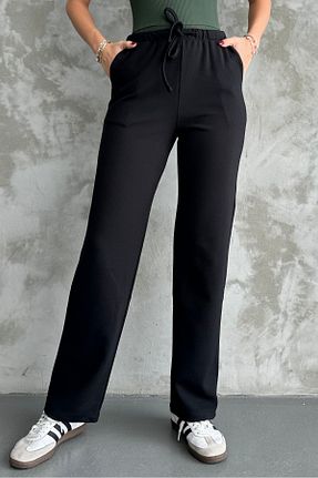 شلوار مشکی زنانه پنبه - پلی استر - الاستین macharel jeans - کد 857606198