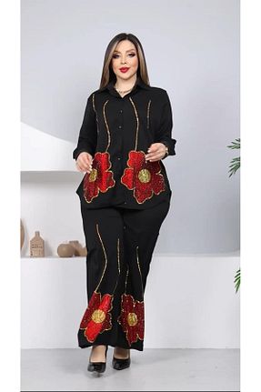 ست بالاتنه و پائین تنه مشکی زنانه بافت Kokostrendi - کد 847708381