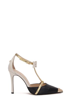 کفش پاشنه بلند کلاسیک مشکی زنانه چرم خالص Gizzelli shoes - کد 809973983