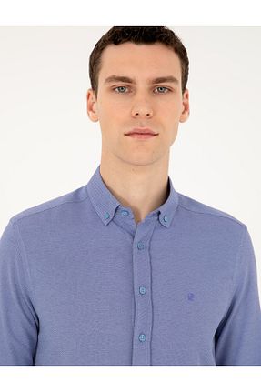پیراهن آبی مردانه اسلیم فیت Pierre Cardin - کد 851680224
