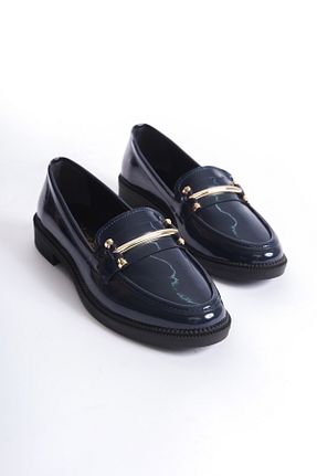 کفش لوفر سرمه ای زنانه چرم لاکی Shoesers - کد 870293728