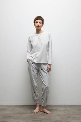 ست لباس راحتی طوسی زنانه ساده Hays - کد 869836086