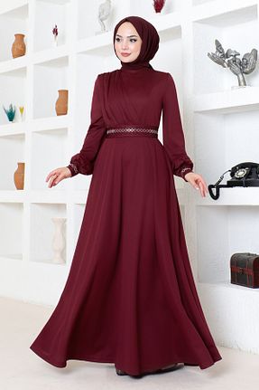 لباس زرشکی زنانه بافتنی ModaMerve - کد 869853365