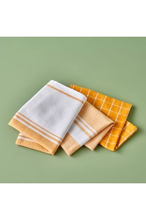 حوله آشپزخانه زرد پنبه پلی استر Bella Maison - کد 869855044