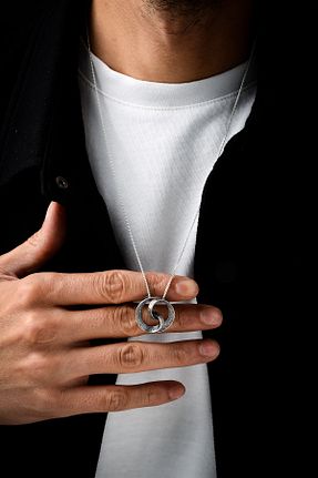گردنبند نقره مشکی زنانه 925 عیار Ebrar Silver - کد 869862753
