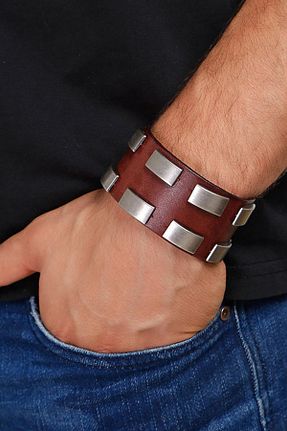 دستبند جواهر رنگی زنانه چرم Dejavu - کد 869863311