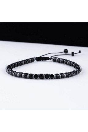 دستبند جواهر مشکی مردانه سنگ طبیعی Gümüş Pazarım - کد 869864823