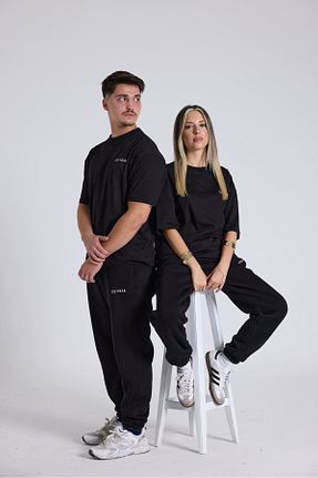 شلوار کرمگن مشکی زنانه اورسایز CEZ WEAR - کد 869869302