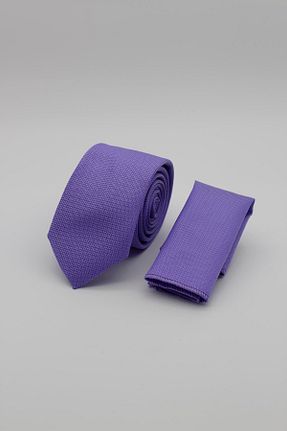 کراوات بنفش مردانه پلی استر İmza - کد 801508432