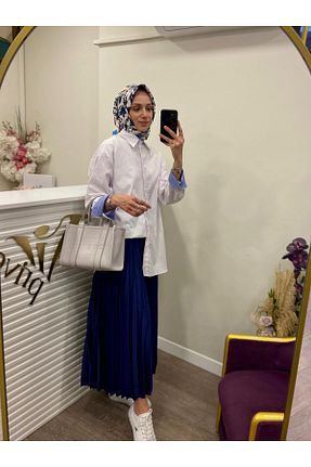 دامن حجاب سرمه ای زنانه رگولار MODA - کد 869873066