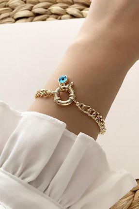دستبند استیل (فولاد) طلائی زنانه استیل (فولاد) Çlk Accessories - کد 127744063