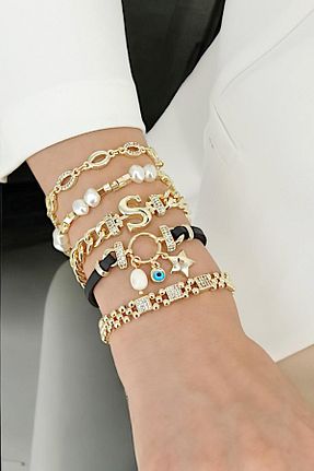 دستبند استیل (فولاد) مشکی زنانه استیل (فولاد) Çlk Accessories - کد 857422088
