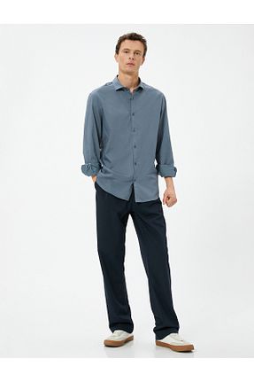 پیراهن طوسی مردانه اسلیم Koton - کد 831174902