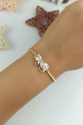 دستبند استیل (فولاد) طلائی زنانه استیل (فولاد) Çlk Accessories - کد 43466207