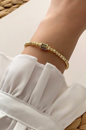 دستبند استیل (فولاد) طلائی زنانه استیل (فولاد) Çlk Accessories - کد 176357903